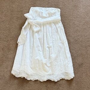 GAP Strapless White Eyelet Summer Dress